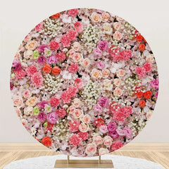 Aperturee - Romantic Colorful Floral Round Backdrop For Wedding