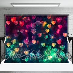 Aperturee - Romantic Colorful Hearts Bokeh Photography Backdrop