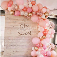 Aperturee - Rose Gold 125 Pack DIY Balloon Arch Kit | Garland Party Decorations - Pink