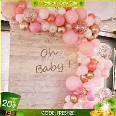 Aperturee - Rose Gold 125 Pack DIY Balloon Arch Kit | Garland Party Decorations - Pink