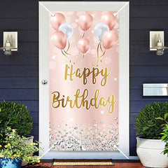 Aperturee - Rose Gold Balloons Diamond Girls Birthday Door Cover