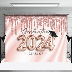 Aperturee - Rose Gold Graduation Class Of 2024 Photo Backdrop