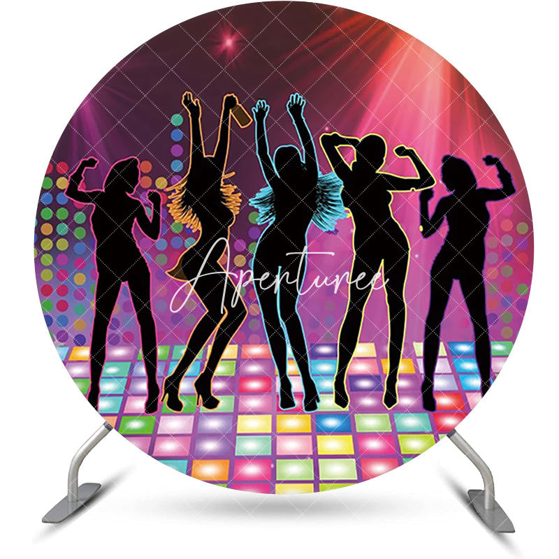 Aperturee - Round Dancing People Disco Stage Backdrop For Party