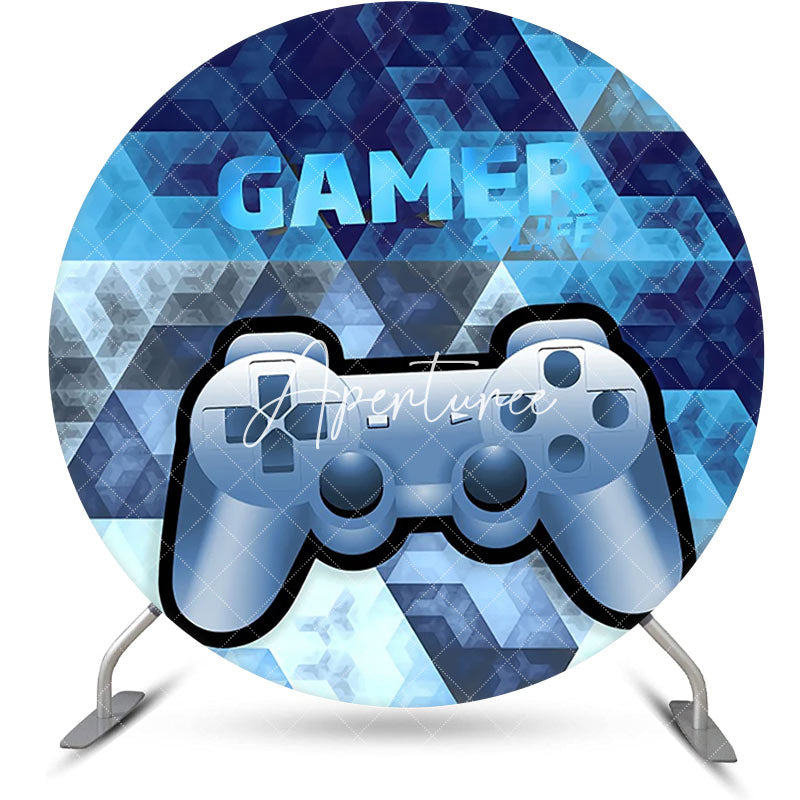 Aperturee - Round Gamer 4 Life Gamepad Bokeh Party Backdrop