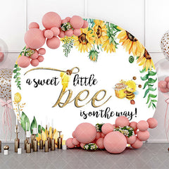 Aperturee - Round Little Bee Honeycomb Backdrop For Baby Shower