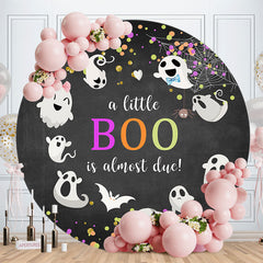 Aperturee - Round Little Boo Halloween Baby Shower Backdrop