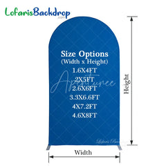 Aperturee Royal Blue Spandex Fit Round Top Backdrop Wedding Arch Cover