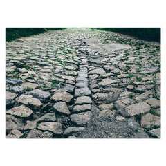 Aperturee - Rustic Country Bluestone Road Photography Floor Mat