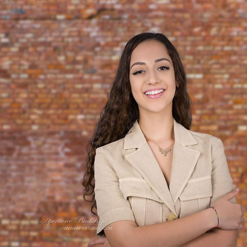 Aperturee - Rustic Red Brick Wall Photoshoot Studio Backdrop