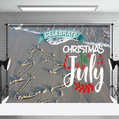 Aperturee - Sand Beach Tree Celebrate Christmas In July Backdrop