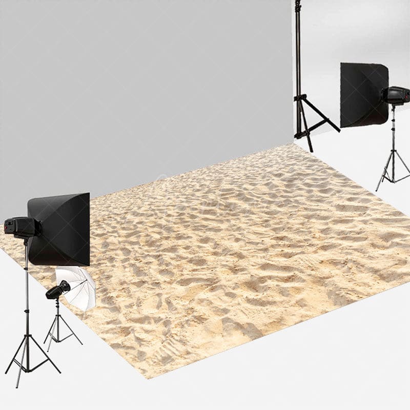 Aperturee - Sand Pattern Tropical Beach Texture Rubber Floor Mat