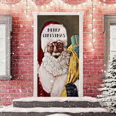 Aperturee - Santa Claus Canvas Christmas Door Cover Decoration