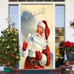 Aperturee - Santa Claus Presents Painting Christmas Door Cover