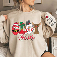 Aperturee - Santa Scarf Mom And Kids Custom Christmas Sweatshirt