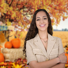 Aperturee - Scarecrow Tree Harvest Pumpkin Party Autumn Backdrop