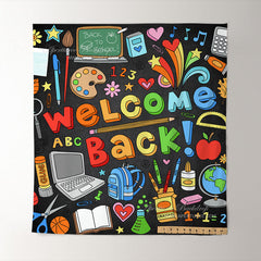 Aperturee - School Supplies Welcome Back To School Backdrop