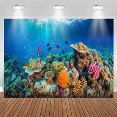 Aperturee - Sea Floor Coralline Fish Light Birthday Backdrop