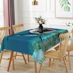 Aperturee - Seabed Giant Fiercely Shark Rectangle Tablecloth