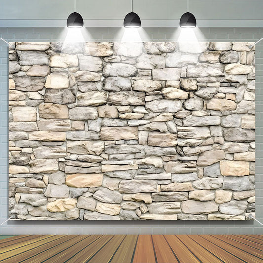 Aperturee - Seamless Texture Medieval Stone Wall Brick Backdrop