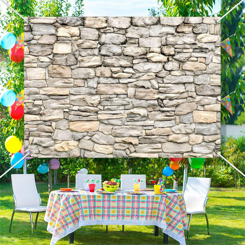 Aperturee - Seamless Texture Medieval Stone Wall Brick Backdrop