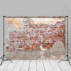 Aperturee - Shabby Country Red Brick Wall Photography Backdrop