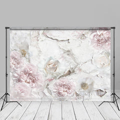 Aperturee - Shabby Floral Printed Wood Fine Art Photo Backdrop