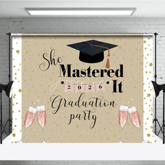 Aperturee - She Mastered It Grad Party 2026 Photo Backdrop