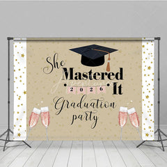 Aperturee - She Mastered It Grad Party 2026 Photo Backdrop