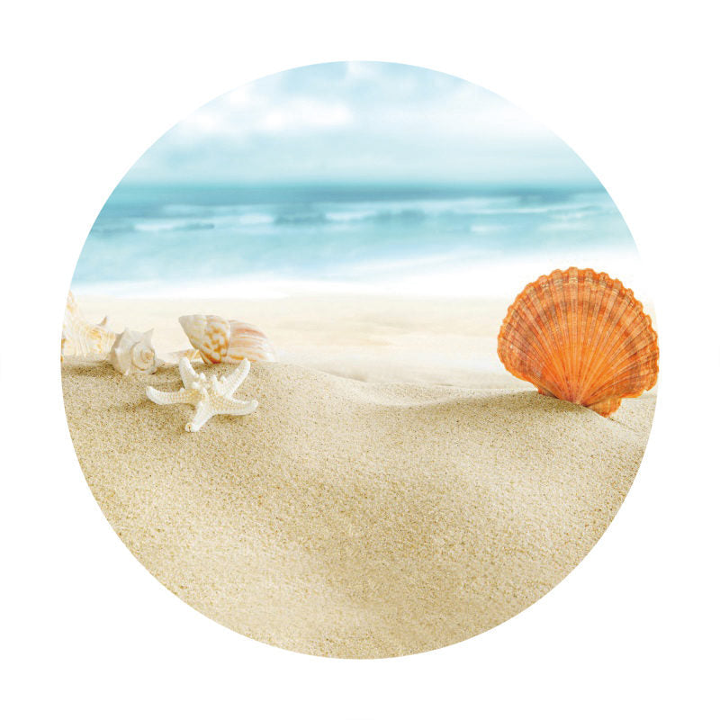 Aperturee - Shell And Starfish On The Beach Circle Backdrop