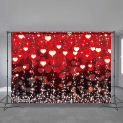 Aperturee - Shiny Red Heart Sweet Happy Valentine Backdrop