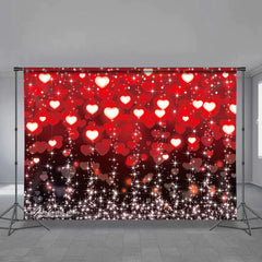 Aperturee - Shiny Red Heart Sweet Happy Valentine Backdrop