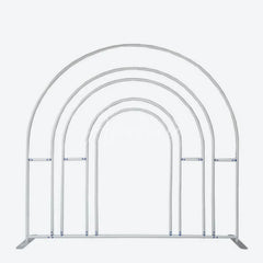 Lofaris Silver 5X7.5FT Hollow Rainbow Arch Backdrop Stand
