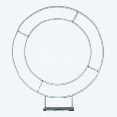 Lofaris Silver 6.5FT Double Layer Round Frame Party Decor