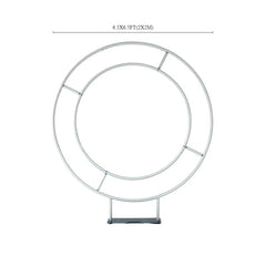 Lofaris Silver 6.5FT Double Layer Round Frame Party Decor