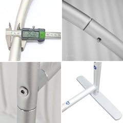 Aperturee - Aperturee Silver Half Moon Arch Backdrop Stand Frame for Wedding