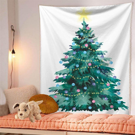 Aperturee - Simple Abstract Christmas Tree Holiday Wall Tapestry