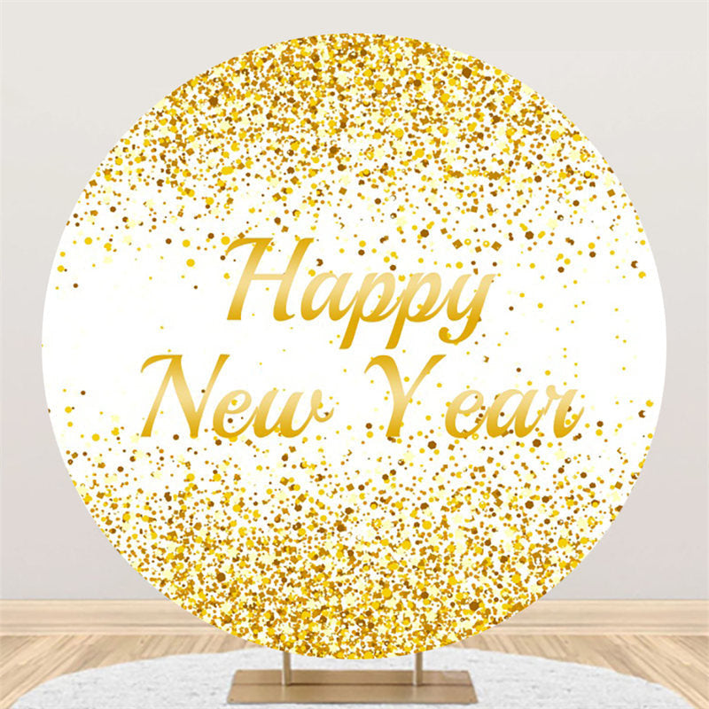 Aperturee - Simple Lovely Happy New Year Circle Holiday Backdrop