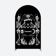Aperturee - Skeleton Halloween Birthday Party Arch Backdrop