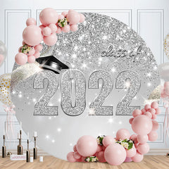 Aperturee - Sliver Glitter Class Of 2022 Graduation Backdrop