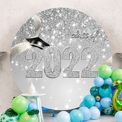 Aperturee - Sliver Glitter Class Of 2022 Graduation Backdrop