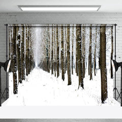 Aperturee - Snow Forest Scenery Winter Photography Backdrop