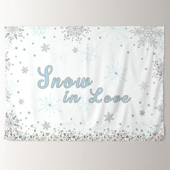 Aperturee - Snow In Love Wedding Merry Christmas Backdrop