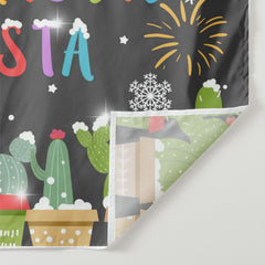 Aperturee - Snowy Cacti Colorful Fiesta New Years Eve Backdrop