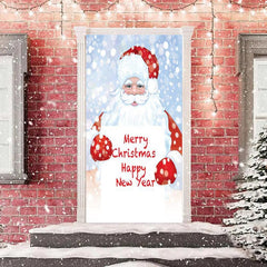 Aperturee - Snowy Santa Claus White Merry Christmas Door Cover