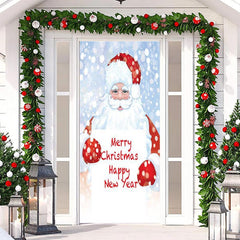 Aperturee - Snowy Santa Claus White Merry Christmas Door Cover