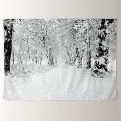 Aperturee - Snowy Valley In The Forest Winter Xmas Backdrop