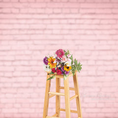 Aperturee - Solid Light Pink Brick Backdrop For Portrait Photo