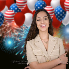 Aperturee - Spark Balloon Independence Day Backdrop For Party