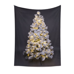 Aperturee - Sparkle Snowy Christmas Tree Tapestry Wall Hanging