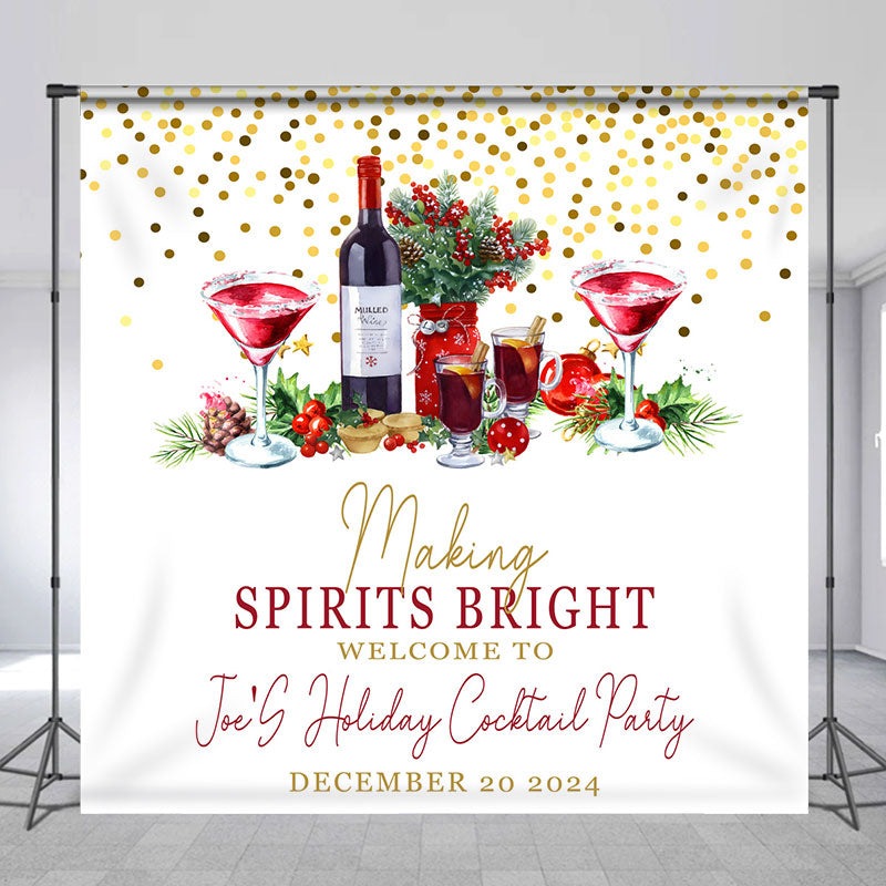 Aperturee - Xmas Spirits Bright Cocktail Custom Dance Backdrop